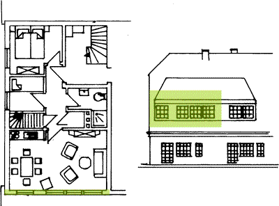 Grundriss der ersten Etage